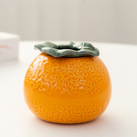Customization Orange Ceramic Flower Pot Corporate Gifts