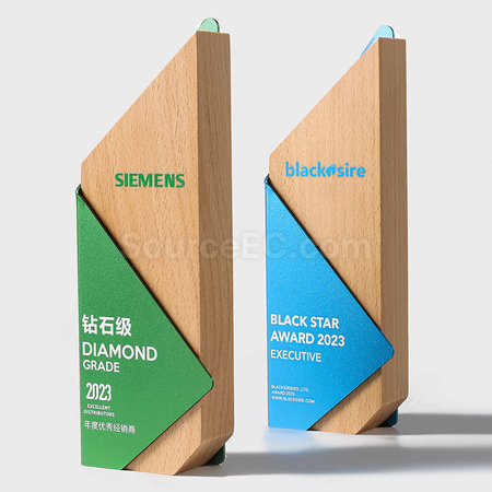 Customization Wooden Metal Trophy Corporate Gifts