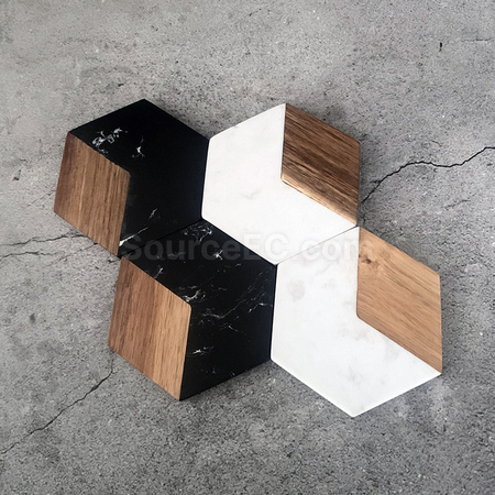 Customization Marble and Wood Coaster Corporate Gifts