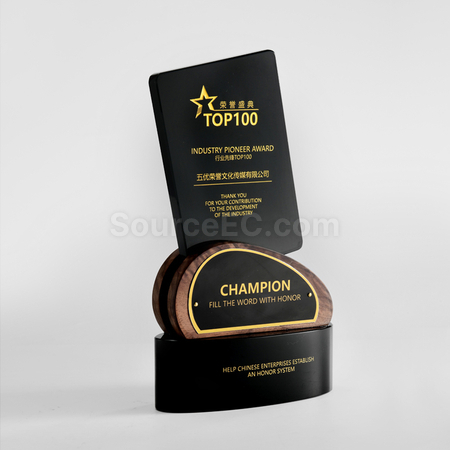 Customization Wooden Crystal Trophy Corporate Gifts