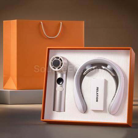 Cooling Fan+Neck massager Gift Set