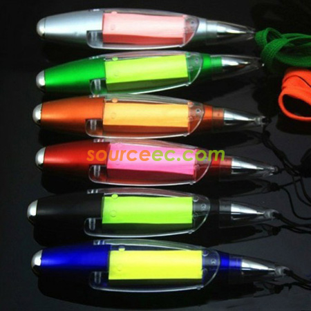 Customization Easy Carrying Memo Pen With LED Light Corporate Gifts