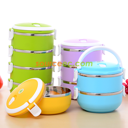 Customization Two-layer Stainless Steel Insulation  Lunch Box Corporate Gifts