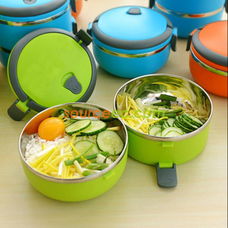 Customization Two-layer Stainless Steel Insulation  Lunch Box Corporate Gifts