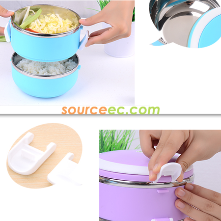 Customization Two-layer Stainless Steel Insulation  Lunch Box Corporate Gifts