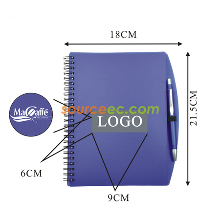 Customization A5 Size PP Notebook Corporate Gifts