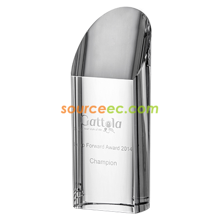 Greek Cylinder Crystal Trophy