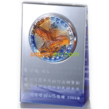 Colored Glaze Crystal Block