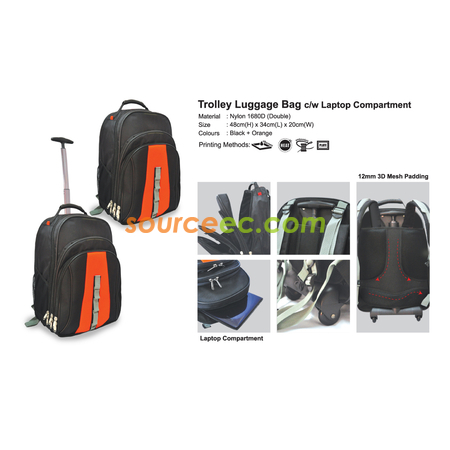 Trolley Back Pack c/w Laptop Compartment