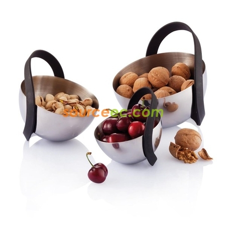 orbo three-piece stainless steel bowl