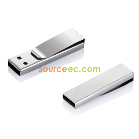 Tag stainless steel clip-on USB