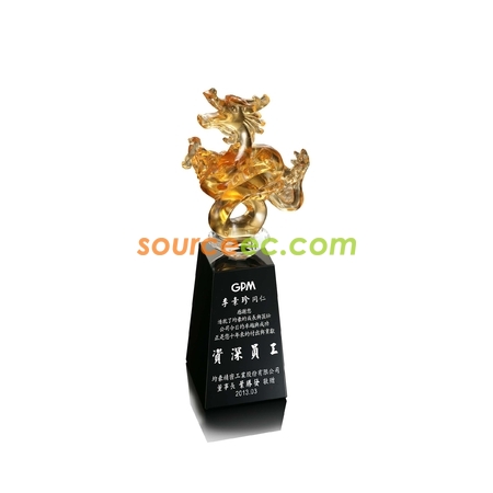 Colored Glaze Crystal Trophies