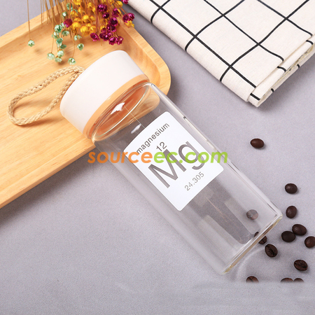 Customization 400ML Wood Grain Glass Corporate Gifts