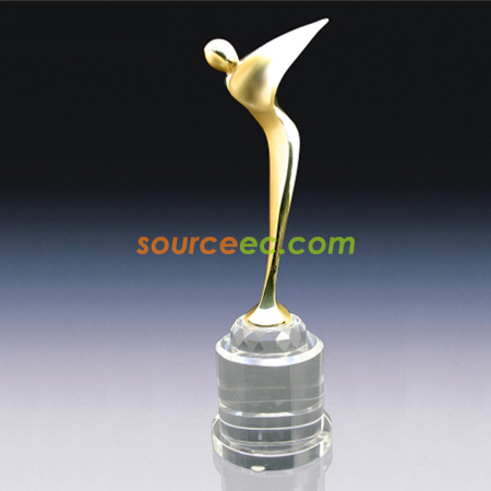 Customization Crystal Metal Trophies Corporate Gifts