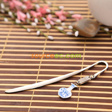 Customization Blue And White Porcelain Bookmarks Corporate Gifts