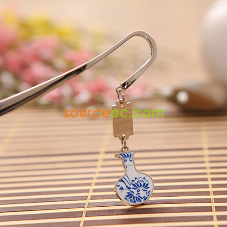 Customization Blue And White Porcelain Bookmarks Corporate Gifts