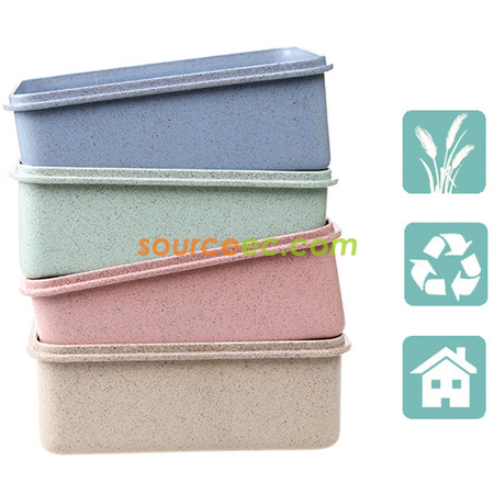 Customization 2000ML Wheat Straw Lunchbox Corporate Gifts