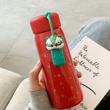 Customization Good Luck To Lucky Lion Vacuum Flask Corporate Gifts