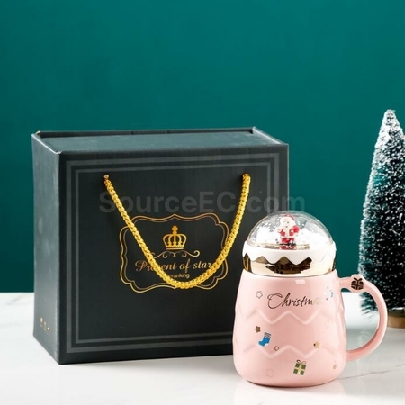 Customization 3D Three-Dimensional Santa Cute Ceramic Mug Corporate Gifts