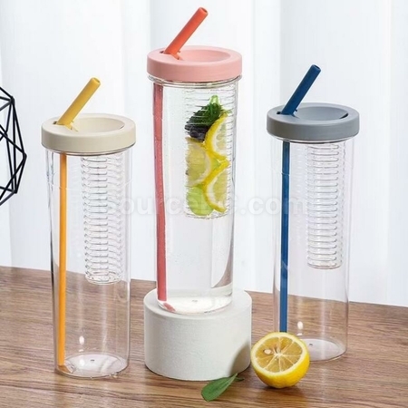 Customization Independent Fruit Tea warehouse Filter Drinking Tube Large Capacity Water Cup Corporate Gifts