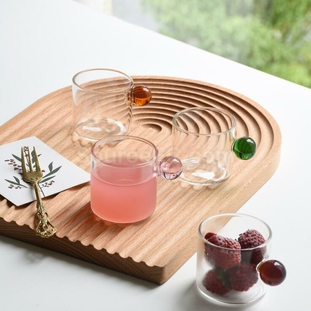 Customization Glass Ball Handle Glass Cup Corporate Gifts