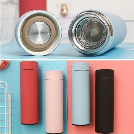 Customization Morandi Color Rubber Paint Stainless Steel Vacuum Flask Corporate Gifts