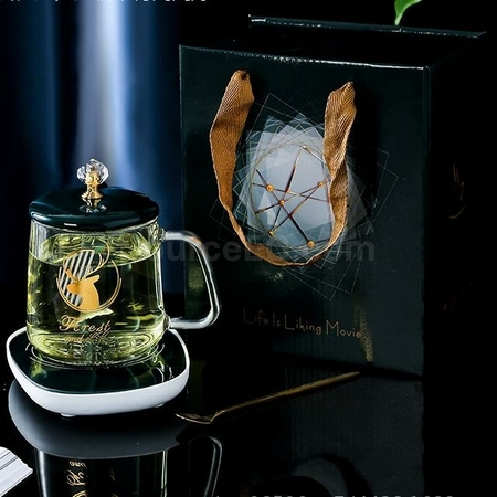 Customization Automatic Thermostatic Glass Heating Pad Set Corporate Gifts