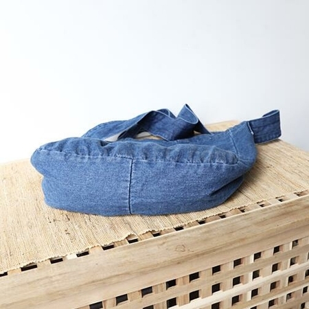 Customization Solid Color Literary One-Shoulder Denim Messenger Bag Corporate Gifts