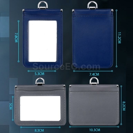Customization Double Sided Anti-Disturbing Leather ID Card Holder Corporate Gifts