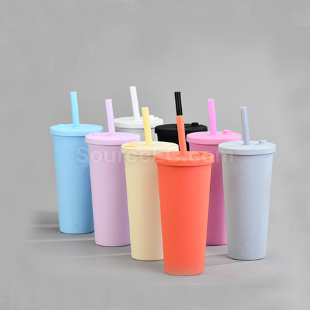 Customization Double-layer Straw Cup Corporate Gifts