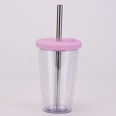 Customization Double-layer Straw Cup Corporate Gifts