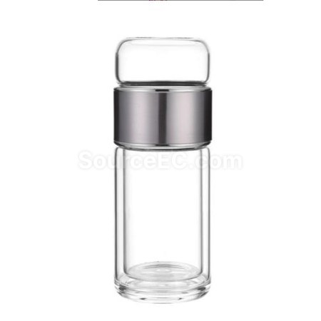 Customization 280ML Portable Glass Bottle with Infuser Corporate Gifts