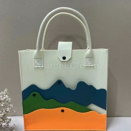 Customization Large Capacity Colorblock Mountain Felt Tote Corporate Gifts