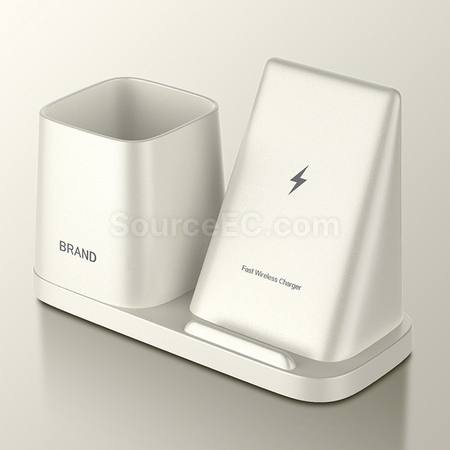Customization Pen Holder With Wireless Charger Corporate Gifts