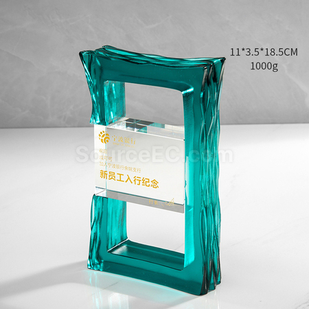Customization Colored Glaze Crystal Trophy Corporate Gifts