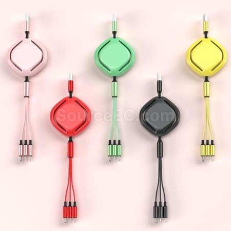 Customization Macaron One-To-Three Charging Cable Corporate Gifts