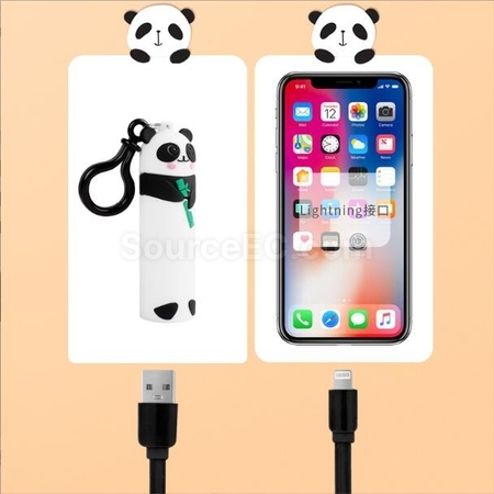 Customization Cartoon Panda Telescopic Data Cable Corporate Gifts