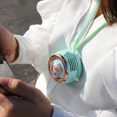 Customization Space Capsule Hanging Neck Mute Small Fan Corporate Gifts