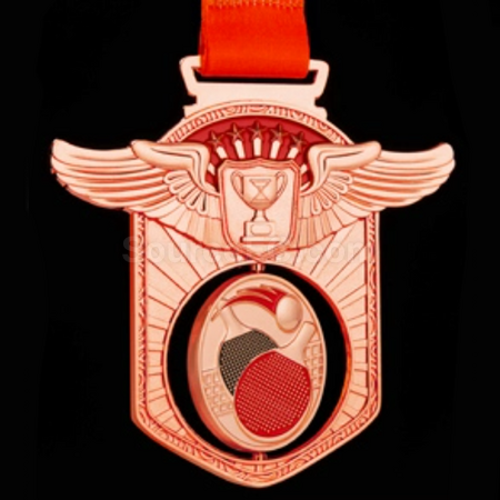 Customization Table Tennis Hollow Rotating Medal Corporate Gifts