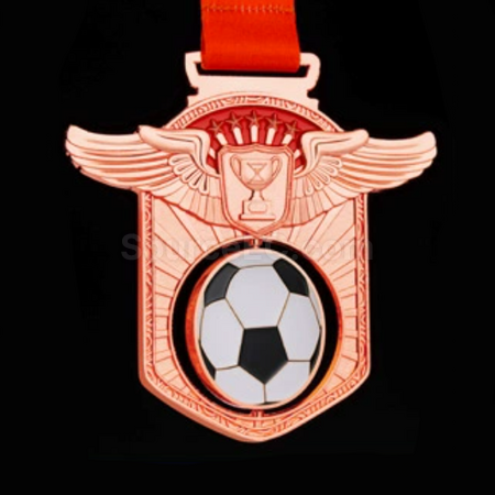 Customization Football Hollow Rotating Medal Corporate Gifts