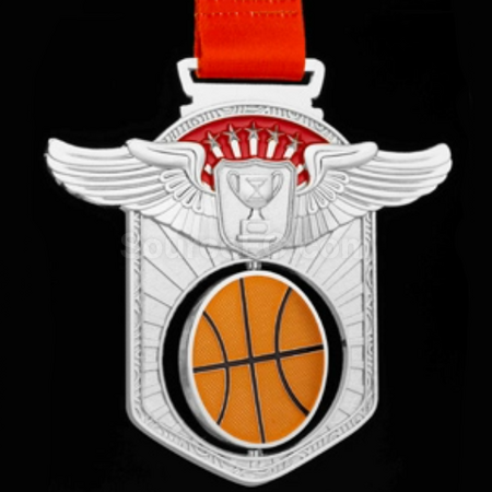 Customization Basketball Hollow Rotating Medal Corporate Gifts