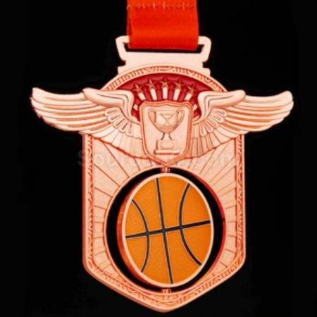 Customization Basketball Hollow Rotating Medal Corporate Gifts