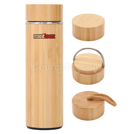 Customization Portable Bamboo Shell Thermos Cup With Cover Corporate Gifts