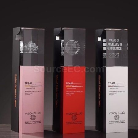 Customization Eye-Catching Metal Crystal Trophy Corporate Gifts