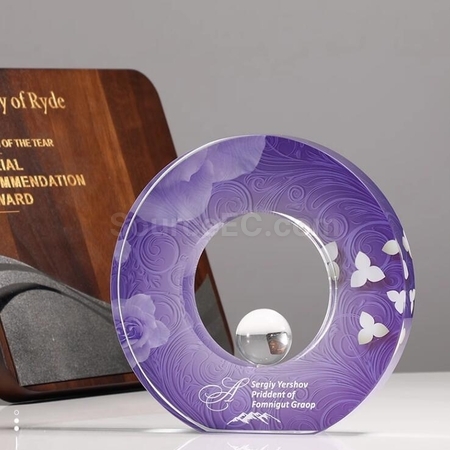 Customization Pioneering And Enterprising Crystal Commemorative Trophy Corporate Gifts