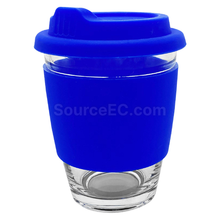 Customization Carlo Glass Coffee Cup - Silicone Band Corporate Gifts