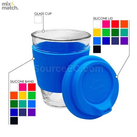 Customization Carlo Glass Coffee Cup - Silicone Band Corporate Gifts