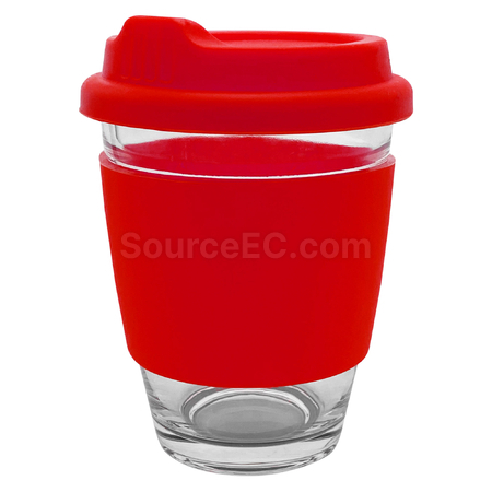 Customization Carlo Glass Coffee Cup - Silicone Band Corporate Gifts
