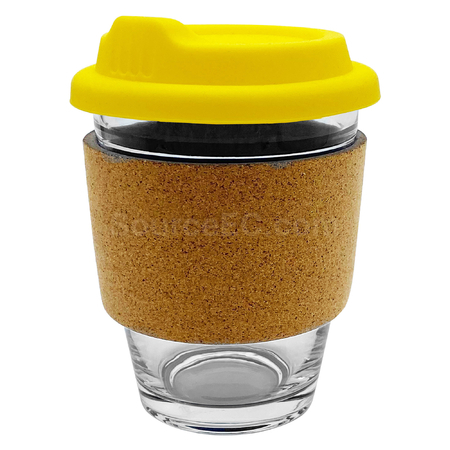 Customization Carlo Glass Coffee Cup - Cork Band Corporate Gifts