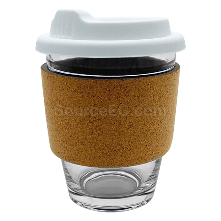 Customization Carlo Glass Coffee Cup - Cork Band Corporate Gifts